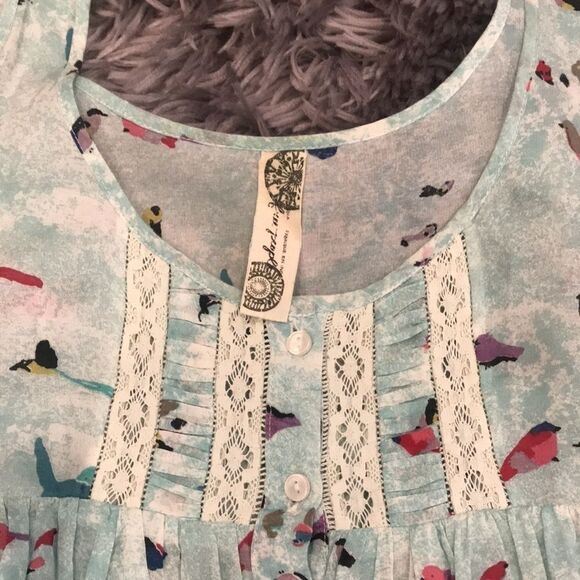 Free People Blue Bird Tank Top Size S - Picture 3 of 9